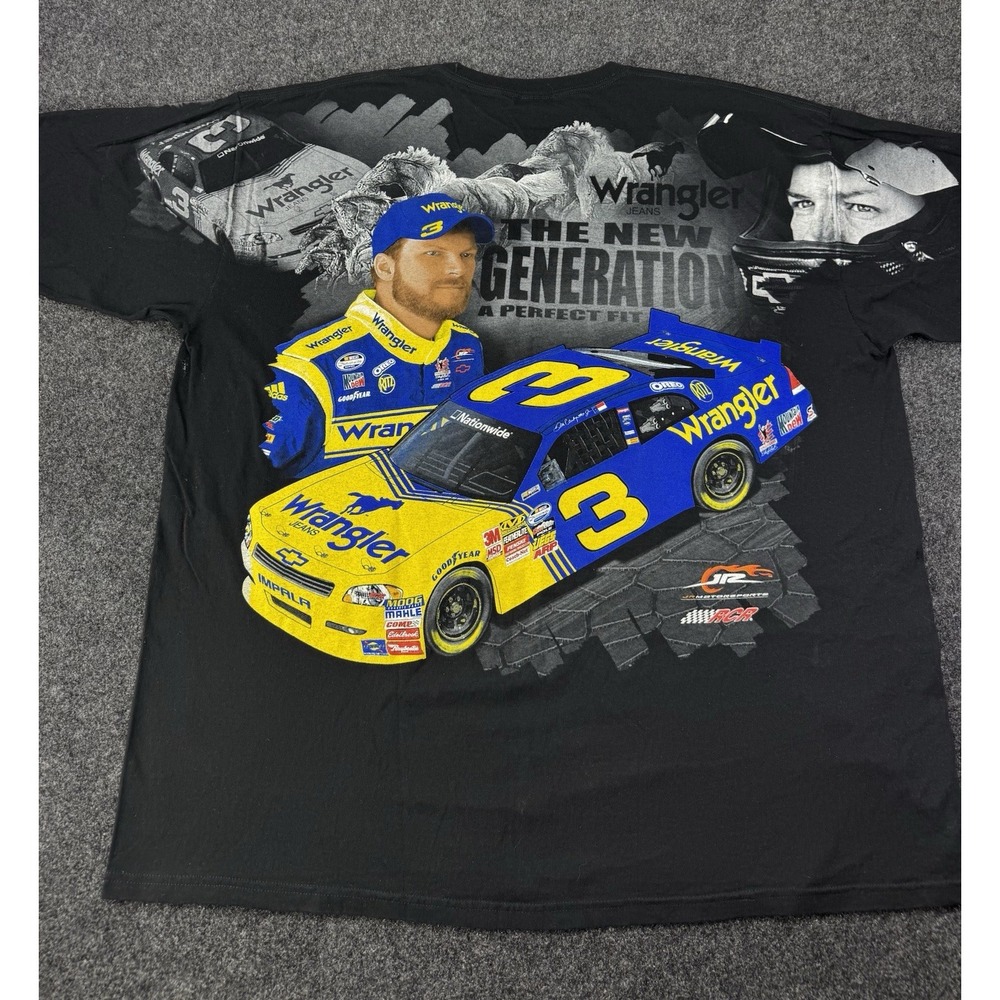 Dale Earnhardt Jr & Sr NASCAR Wrangler #3 Hall of Fame T-Shirt 3XL Chase Auth - Picture 4 of 11